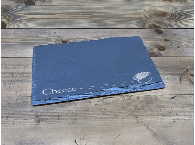Welsh slate rectangle personalised family cheeseboard